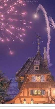 迪士尼烟花背景图#迪士尼城堡背景图放烟花