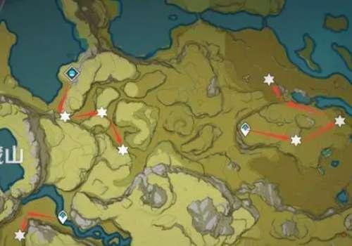 石珀采集位置路线图#原神石珀在哪里采集地中之盐