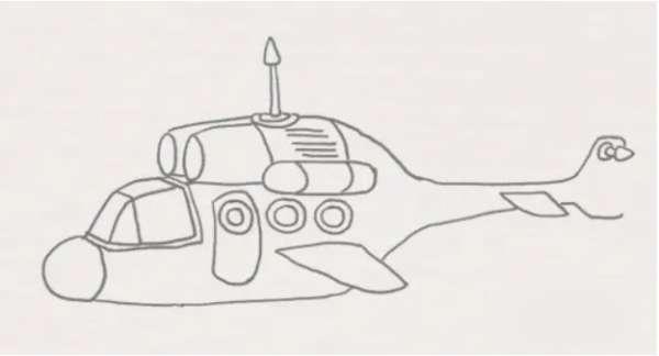 警用直升机简笔画#我要画儿童特警飞机