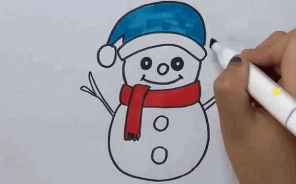 雪人怎么堆好看又简单#雪人怎么画简单漂亮