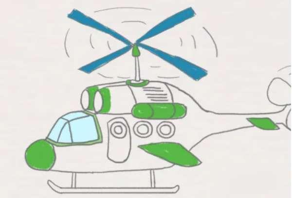 警用直升机简笔画#我要画儿童特警飞机