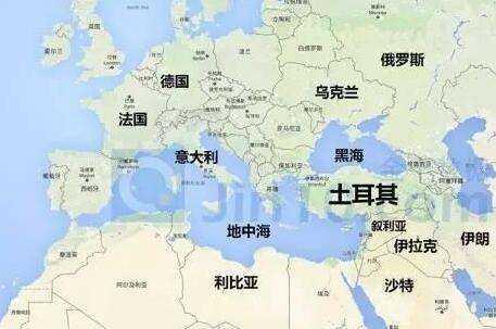 叙利亚地图中文版#叙利亚周边邻国地图