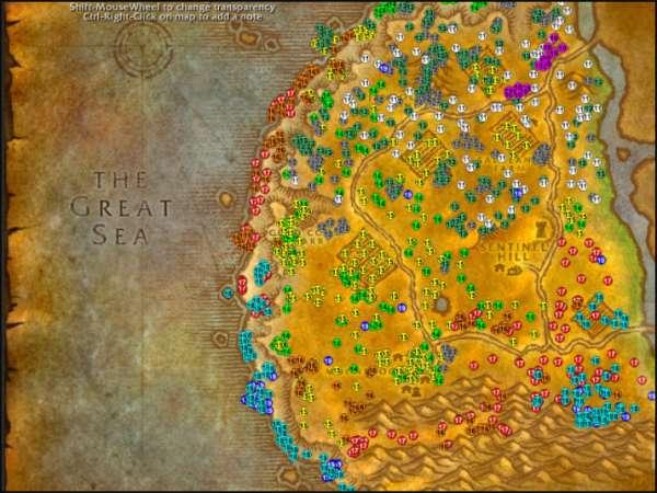 魔兽世界地图高清大图#魔兽世界地图等级分布图