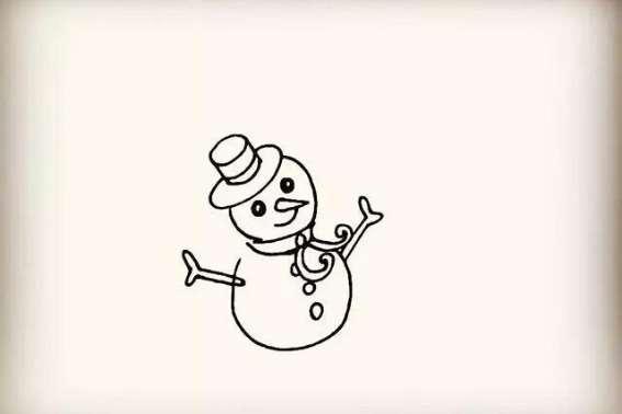 雪人正面怎么画#雪人怎么画好看又可爱