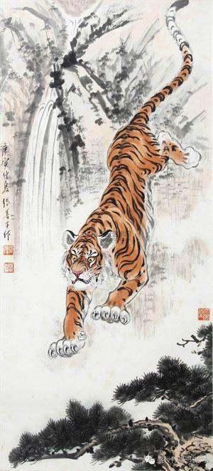 谁最擅长画虎的画家#张善子画虎作品欣赏