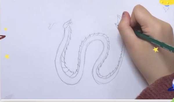 中国龙龙头绘画#30秒教你画一只青龙