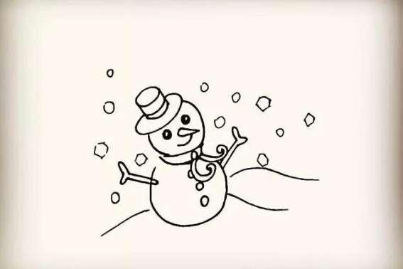 雪人正面怎么画#雪人怎么画好看又可爱